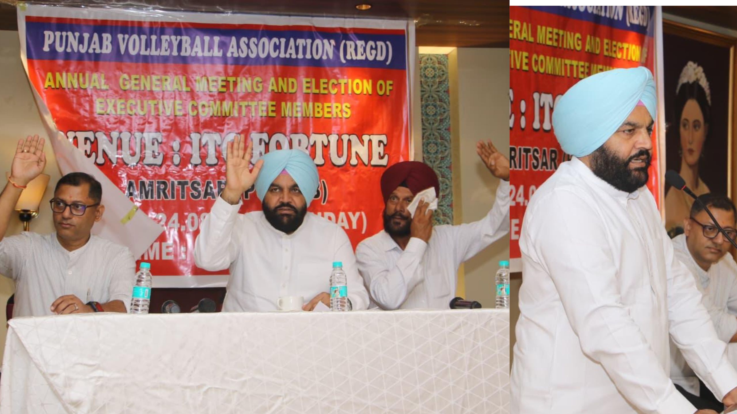 Punjab Volleyball Association officials in discussion