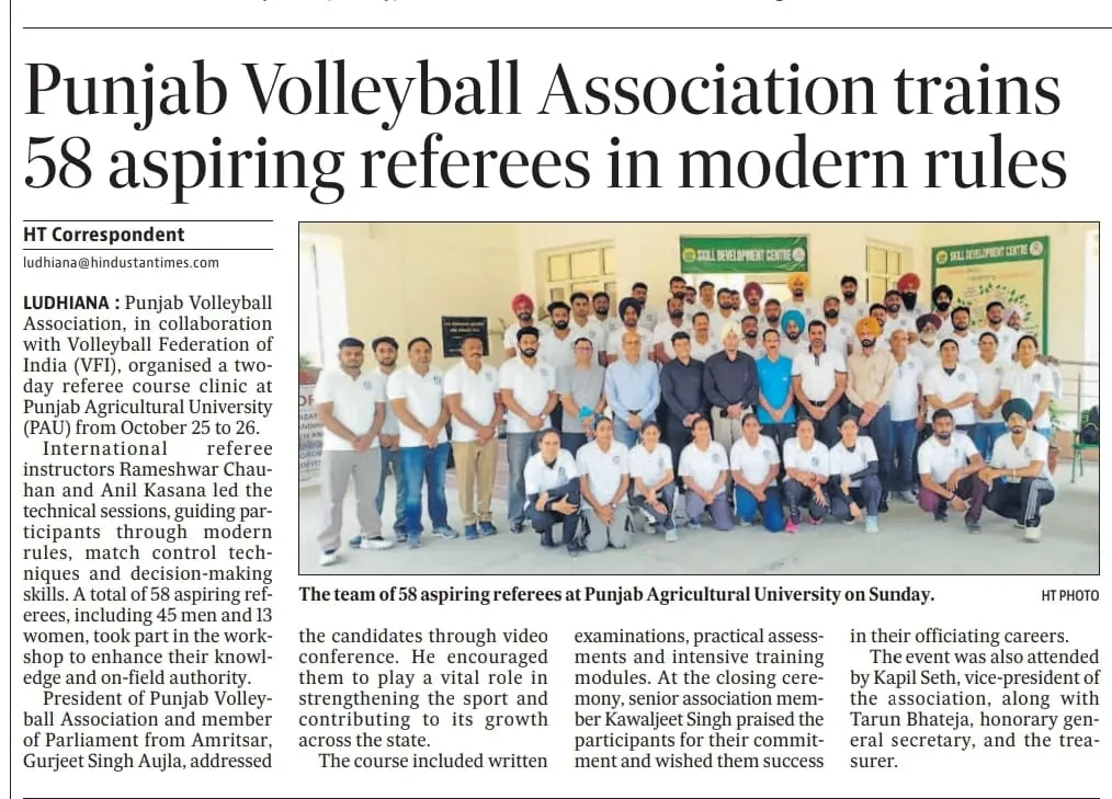 Punjab Volleyball Association archive photograph